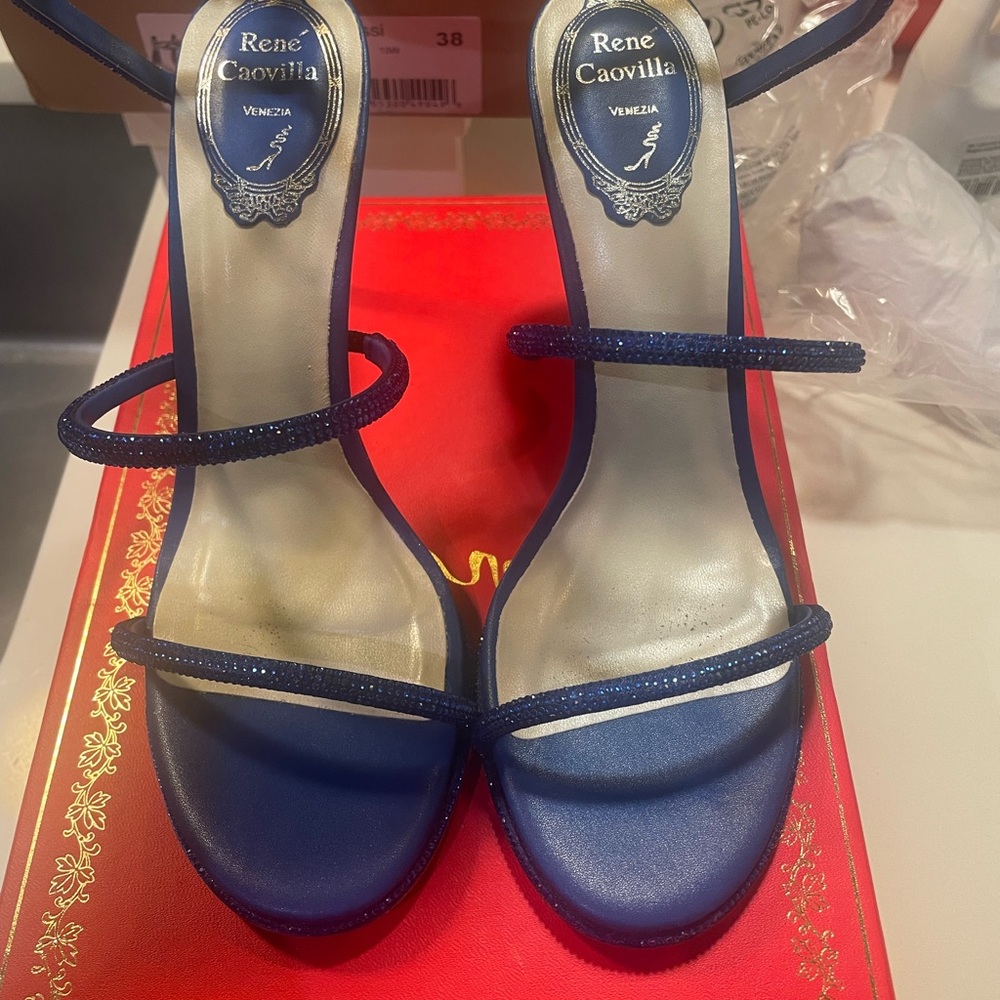 Blue Strappy Heels